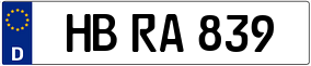 Trailer License Plate